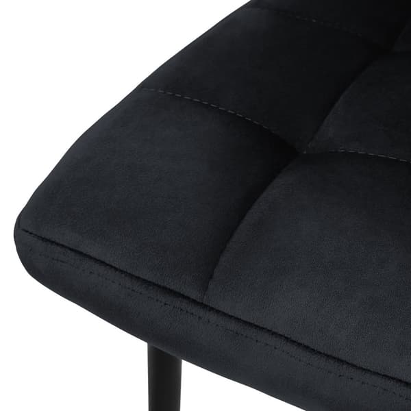 Matstol set om 4 svart sammetsklädsel med metallben inkl. montering material ML-Design