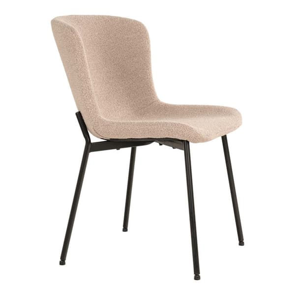 2 x Maceda spisestuestoler bouclé beige.
