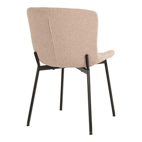 2 x Maceda spisestuestoler bouclé beige.