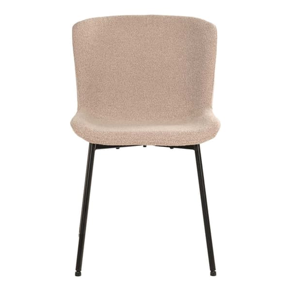 2 x Maceda spisestuestoler bouclé beige.