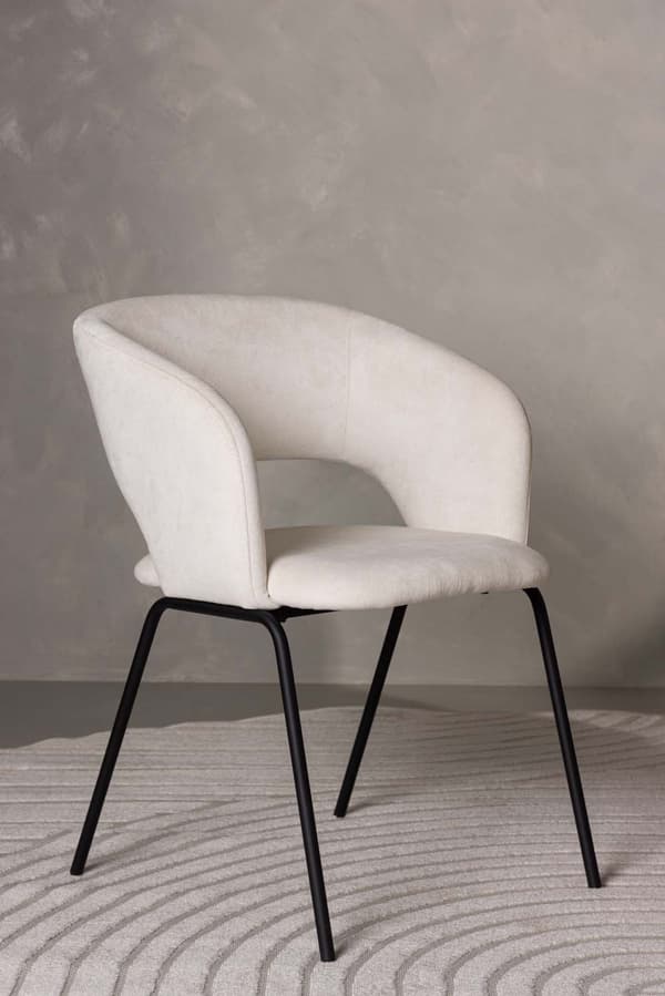 2 x Day spisestuestoler med armlener offwhite.