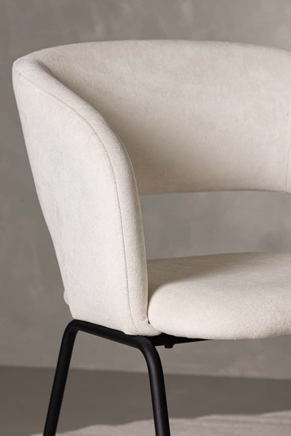 2 x Day spisestuestoler med armlener offwhite.