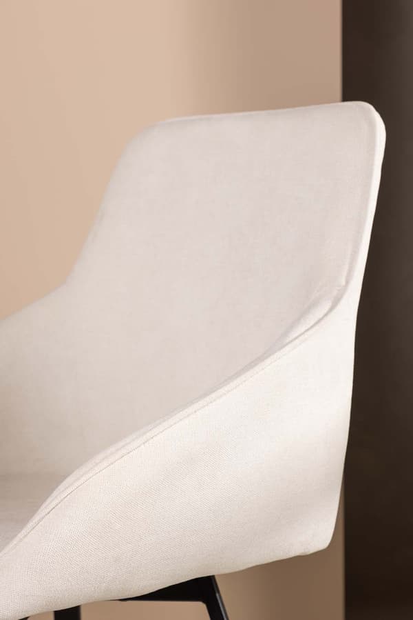 2 x Rosie spisestuestoler med armlener beige.