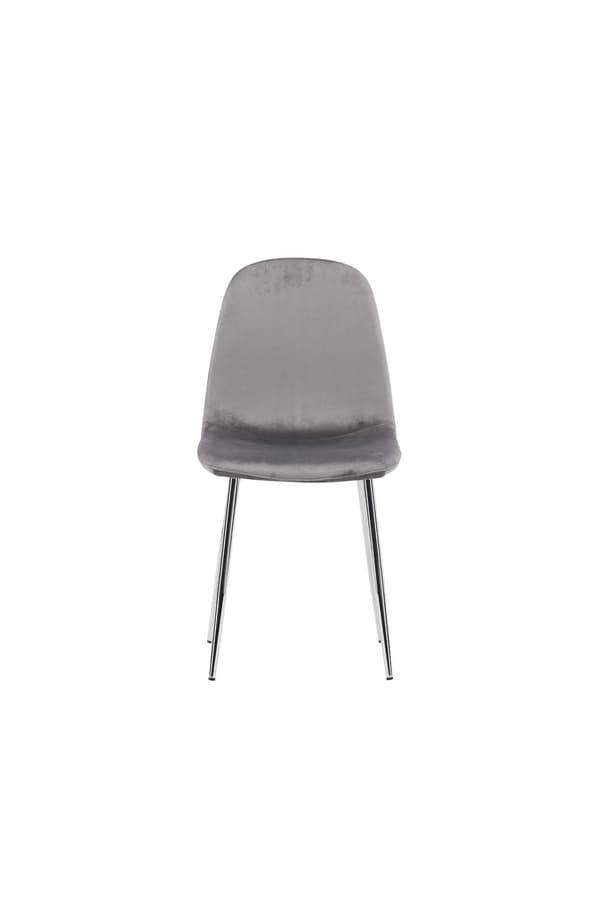 2 x Eva spisestuestoler velour lysegrå.