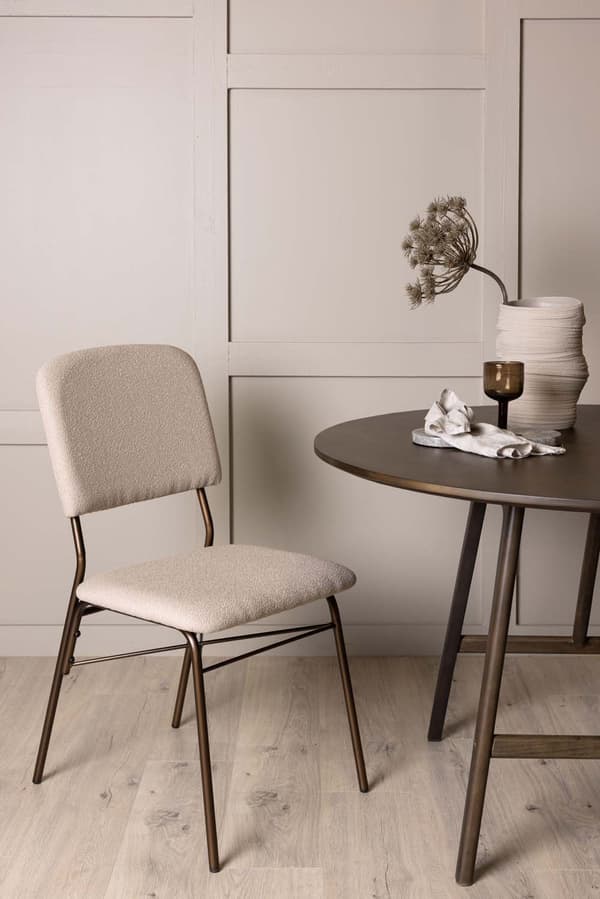 2 x Seda spisestuestoler beige, brun.