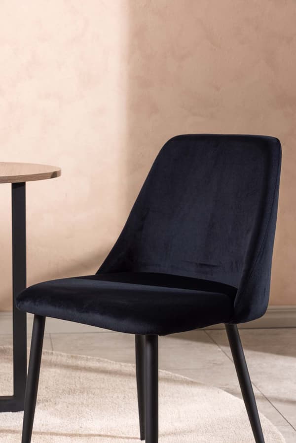 2 x Night spisestuestoler velour svart.