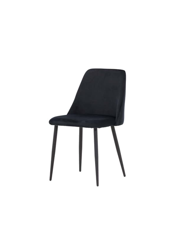 2 x Night spisestuestoler velour svart.
