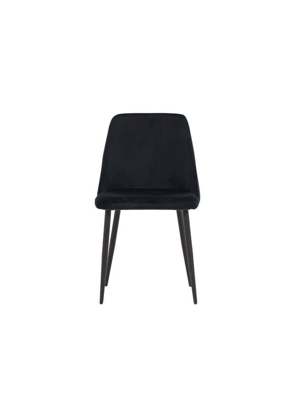 2 x Night spisestuestoler velour svart.