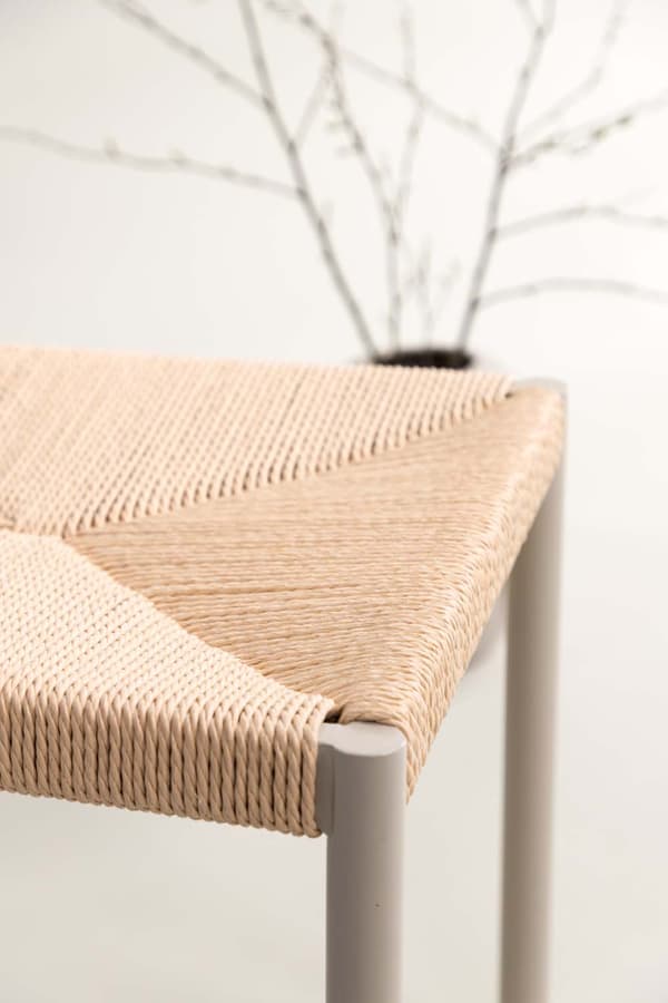 Malmön spisestuestoler flett beige.