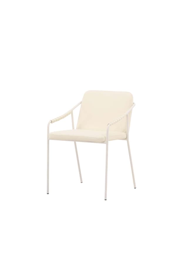 2 x Tvist matstol med armstöd PU konstläder beige.