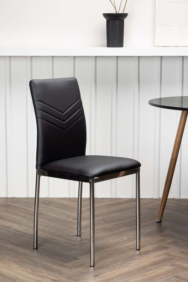 2 x Lily matstol PU konstläder svart.