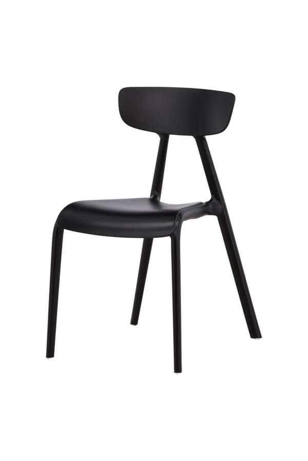 2 x Ursholmen matstol plast svart.