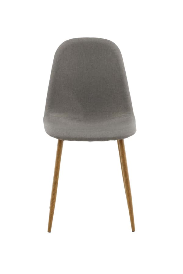 2 x Polar spisestuestol grå, egetræ dekor.