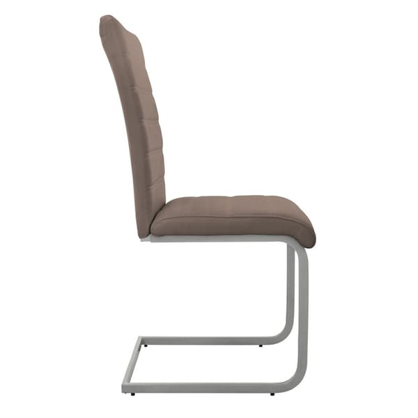 2 kpl selkänojallisia ruokailutuoleja ruskealla keinonahkaverhoilulla ML-Design