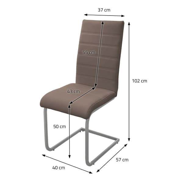 2 kpl selkänojallisia ruokailutuoleja ruskealla keinonahkaverhoilulla ML-Design