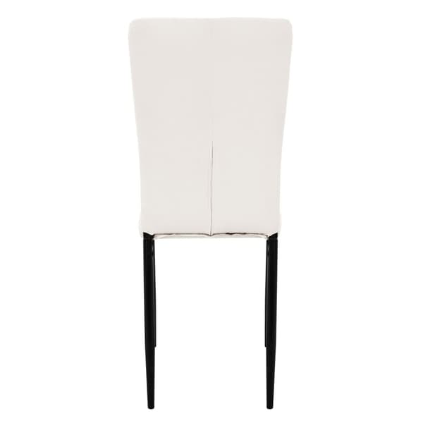 Matstolar, set om 4, vit med sammetsöverdrag och metallben Köksstol ML design
