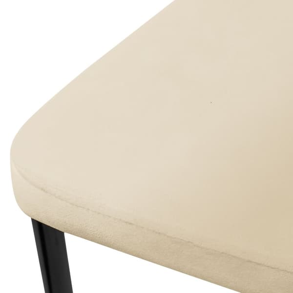 Matstol set om 4 taupe med sammetsöverdrag och metallben Köksstol ML design