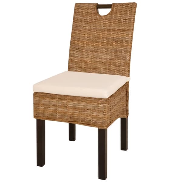 spisebordsstole 2 stk. Kubu-rattan mangotræ