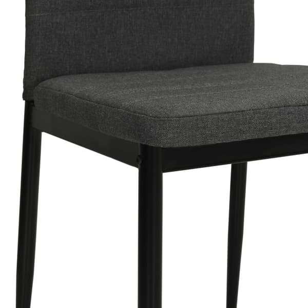Pöytätuolit, 4 kpl, tummanharmaa, kankaalla verhoiltu