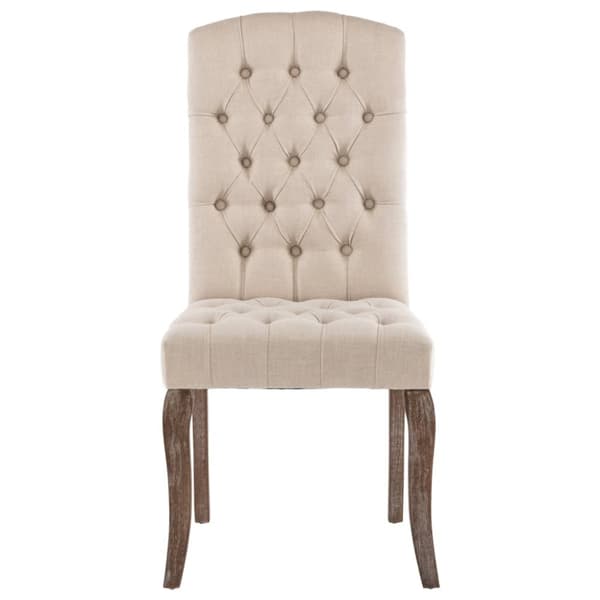 Pöytätuolit, 2 kpl, beige, pellavatyyli, kangas