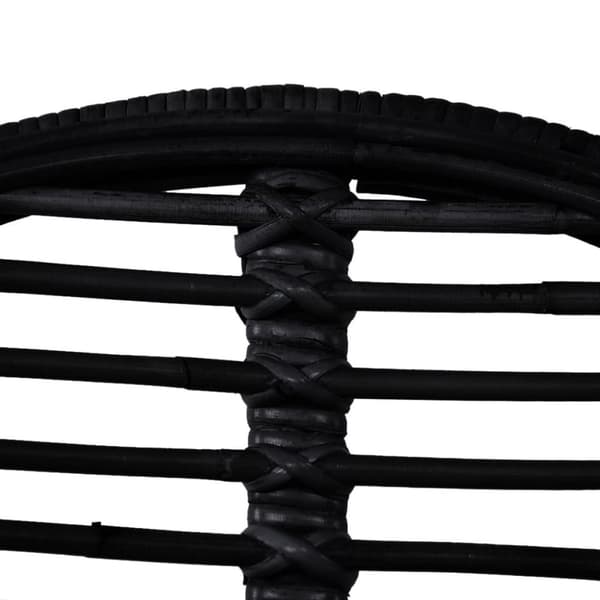 spisebordsstole 6 stk. naturligt rattan sort
