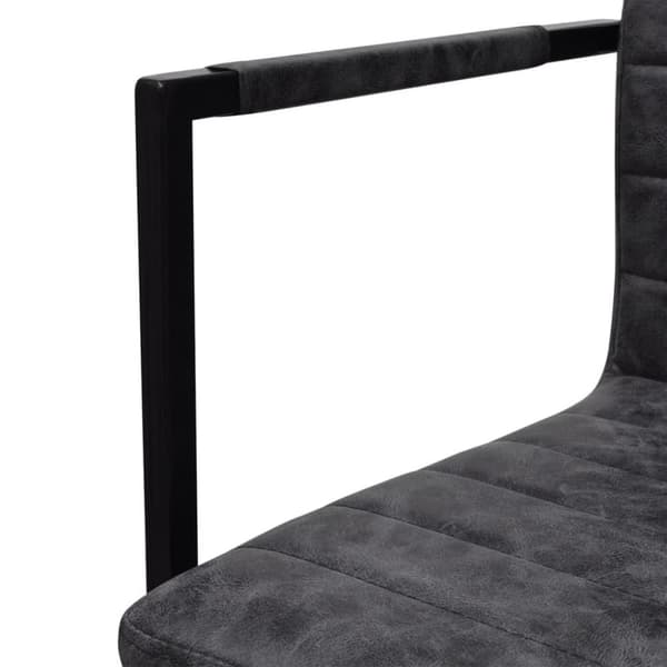 spisebordsstole med cantilever 6 stk. kunstlæder sort