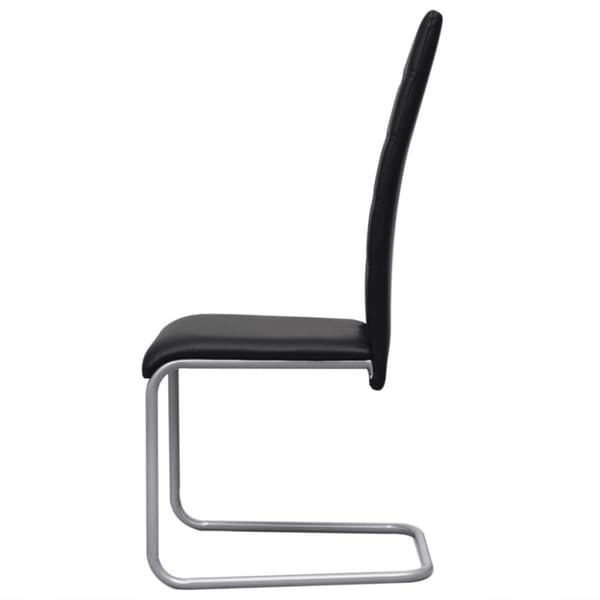 spisebordsstole 2 stk. cantilever-design kunstlæder sort