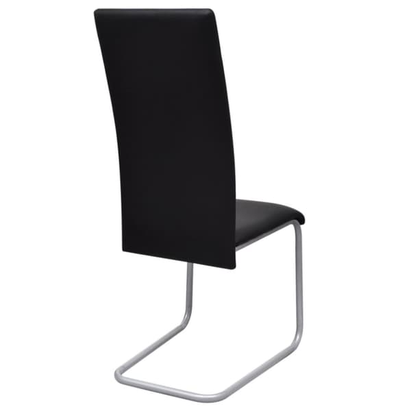 spisebordsstole 2 stk. cantilever-design kunstlæder sort