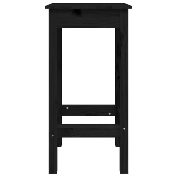 barstole 2 stk. 40x40x78 cm massivt fyrretræ sort