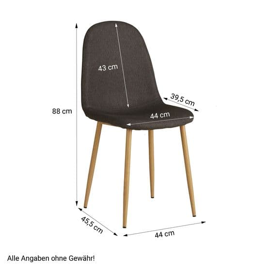 Spisestuestol - Æg - Betrukket med antracit - 1 stk