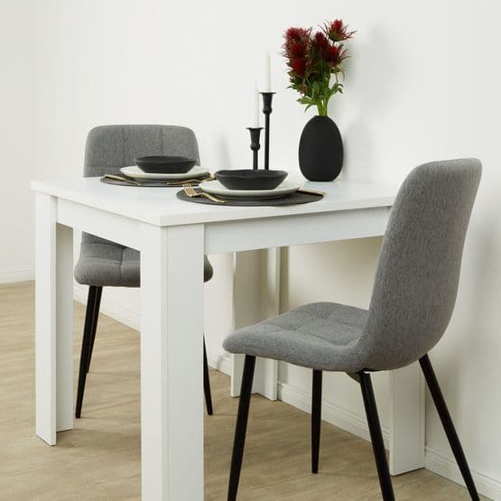 Matsalsstol - Egg - Grå Linné - 4 St