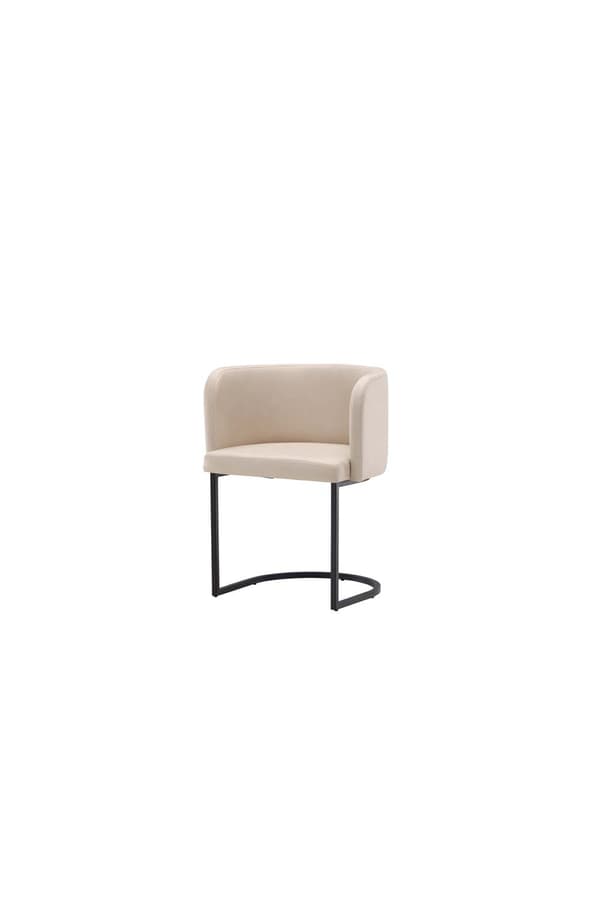 Simrishamn matstol med armstöd beige.