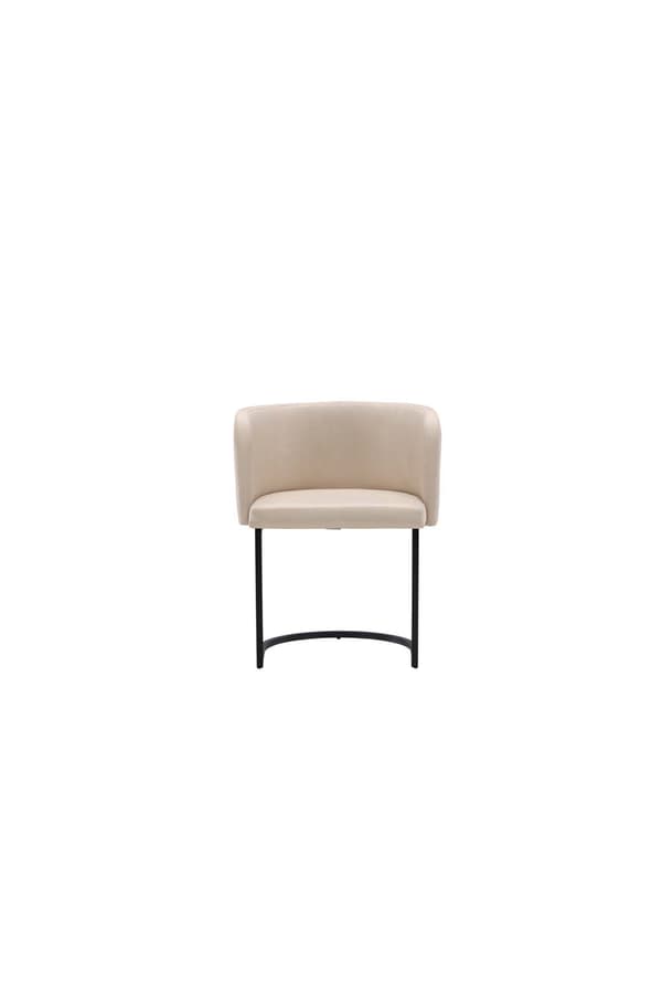 Simrishamn spisestuestol med armlæn beige.