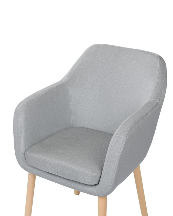 Spisebordsstol med grå fløyelspolstring Treben med armlener Klassisk stil Møbler til stuen