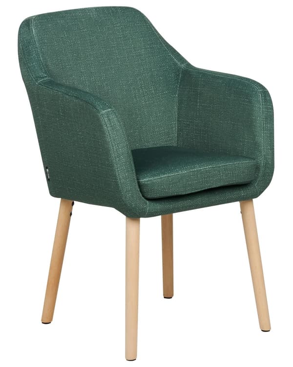 Spisebordsstol med grønn fløyelspolstring Treben med armlener Klassisk stil Møbler til stuen