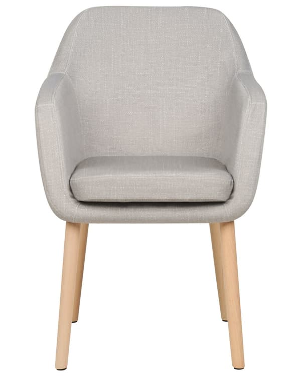 Spisebordsstol Taupe Velour Polstret Spisestol med Armlæn til Spisestue Køkken Stofstol Indretning Skandinavisk Klassisk Spisestuestol