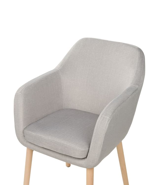 Matstol Taupe sammetsklädsel Träben med armstöd Klassisk stil Vardagsrumsmöbler