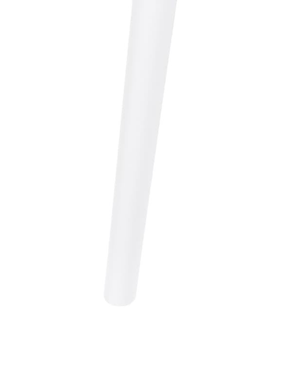 Stol hvid 2 stk plast kunstlæder armløs spisebordsstol minimalistisk moderne stil spisestue køkken