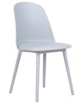 Miniatyrbillede 4 af 9: Stol lyseblå 2 stk plast kunstlæder armløs spisebordsstol minimalistisk moderne stil spisestue køkken