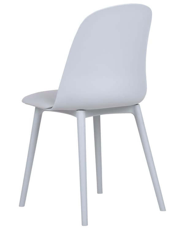 Stol lyseblå 2 stk plast kunstlæder armløs spisebordsstol minimalistisk moderne stil spisestue køkken