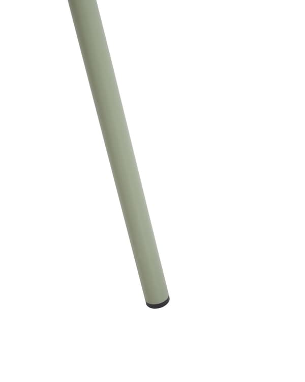 Matstolar set om 2 Ljusgrön Plastsits Metallben Utan Armstöd Modern Design Kök Matsal