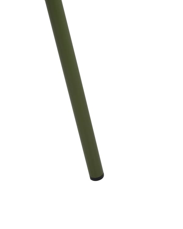 Matstolar set om 2 Grön Plastsits Metallben Utan Armstöd Modern Design Kök Matsal
