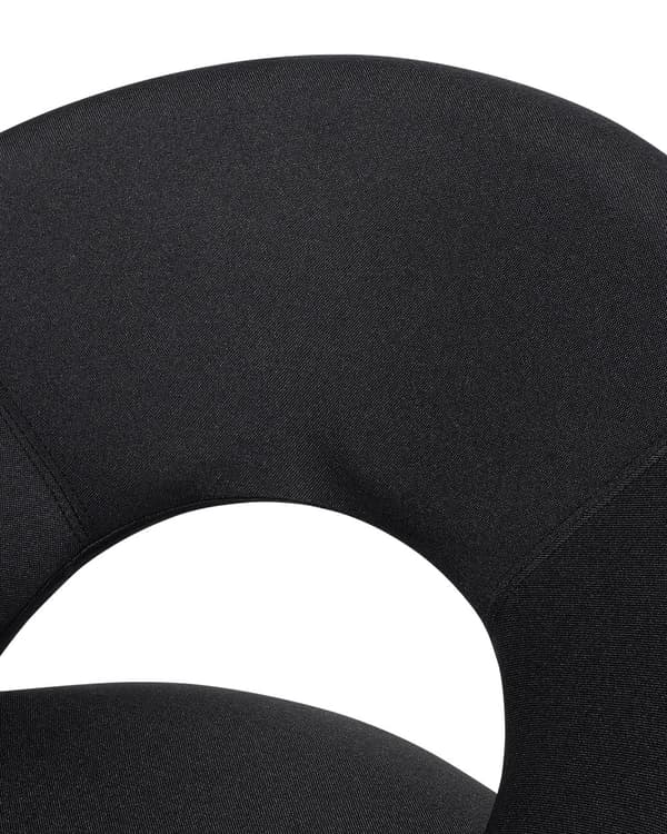 Spisebordsstole Sort Lyst Bøgetræ Stof Polstring 2 stk Moderne Runde Spisestole med Buet Ryg Designer Stole Eklektisk Stil