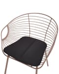 Miniatyrbillede 7 af 10: Spisebordsstol med Armlæn Beige Metal Sæt af 2 Spisestuestole til Spisestue Køkken Metalstole Indretning Skandinavisk Spisestole Wire Design