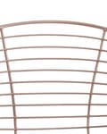 Miniatyrbillede 9 af 10: Spisebordsstol med Armlæn Beige Metal Sæt af 2 Spisestuestole til Spisestue Køkken Metalstole Indretning Skandinavisk Spisestole Wire Design