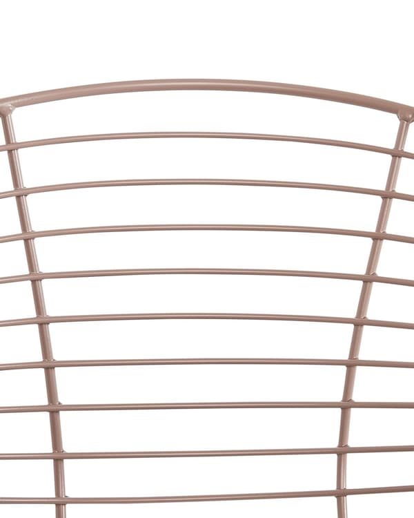 Spisebordsstol med Armlæn Beige Metal Sæt af 2 Spisestuestole til Spisestue Køkken Metalstole Indretning Skandinavisk Spisestole Wire Design