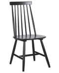 Miniatyrbilde 5 av 11: Sett med 2 spisestoler Svart Heltre Pinnestol Stolrygg med spiler Tradisjonelt design Skandinavisk Moderne Kjøkken Spisestue