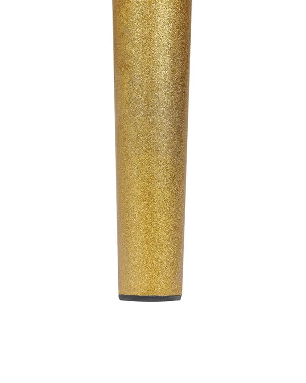 Sett med 2 Spisestoler Gull Metall Kunstskinn Hvit Setepute Aksent Industriell Glam Stil