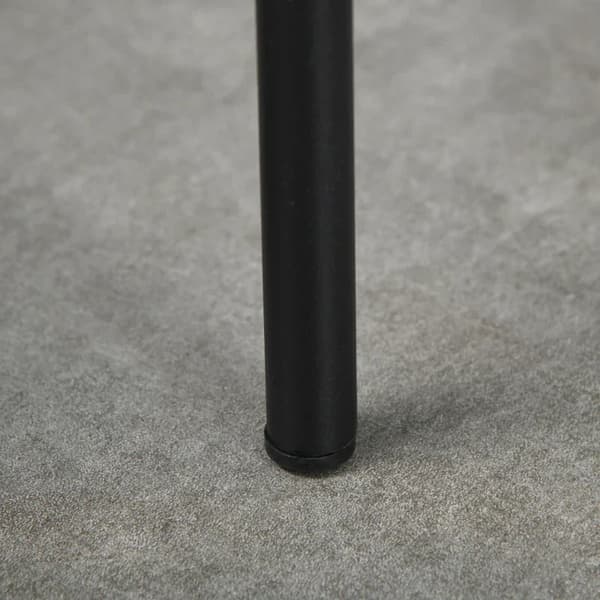 Rootz matsalsstolar - Mjuk stoppning - Accentstol - Tunna metallben - Ergonomisk design - 4 stapelbara pallar - Velvet Touch Polyestertyg-stål - Svart