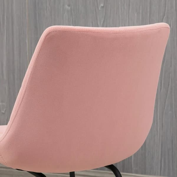 Rootz 2 Spisestuestole - Accentstole - Køkkenstole - Retro Velvet Look - Skumstål - Pink - 50cm X 61cm X 79cm